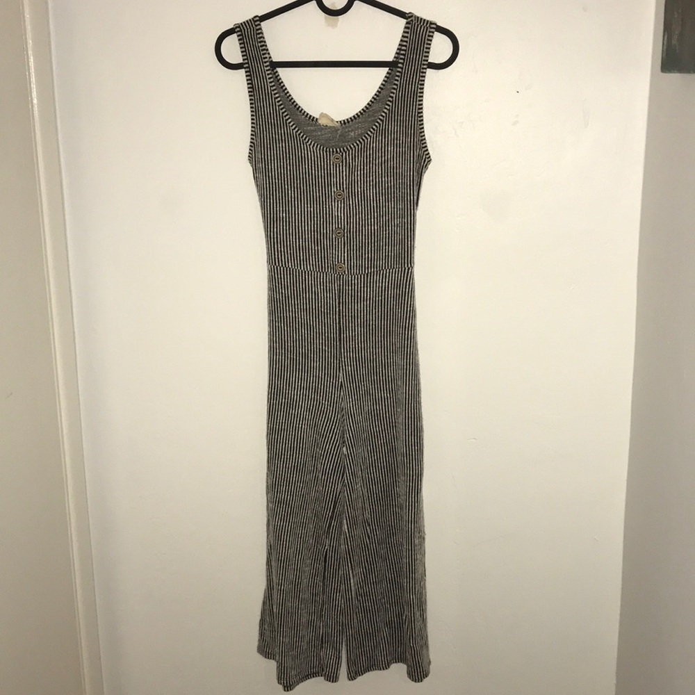 Caution to the Wind Striped Jumpsuit